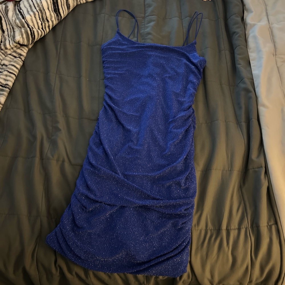 B Darlin Sparkling Blue Mini Dress